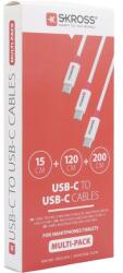 SKROSS USB 2.0 Type C Összekötő Fehér 2m SKCA0006C-CMULTICN (SKCA0006C-CMULTICN)