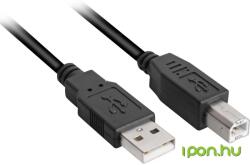 Sharkoon USB Összekötő Fekete 5m 4044951015283 (4044951015283)