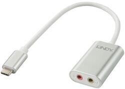 Lindy USB 2.0 Type C Jack Átalakító Fehér-Ezüst 10cm 42711 (42711)