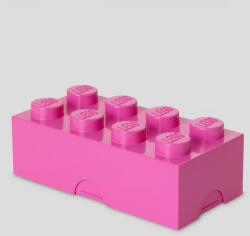 LEGO® Uzsonnás doboz 8-as lego kocka formájú rózsaszín