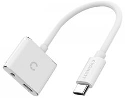 CYGNETT USB 2.0 Type C USB 2.0 Type C + Jack Átalakító Fehér 10cm CY2866PCCPD (CY2866PCCPD)