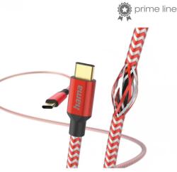 Hama USB 2.0 Type C Összekötő Piros 1.5m 201560 (201560)