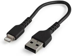 StarTech USB Lightning Töltő/adatkábel Fekete 15cm RUSBLTMM15CMB (RUSBLTMM15CMB)