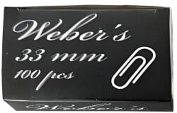 WEBER S Gemkapocs WEBER`S 33mm nikkel 100db/dob