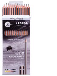 LYRA Grafitceruza LYRA Graduate 4H-6B hatszögletű környezetbarát 12db-os készlet - rovidaruhaz