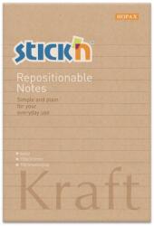 STICK N Öntapadó jegyzettömb STICK`N Kraft notes 150x101mm újrahasznosított natúr barna 100 lap - rovidaruhaz
