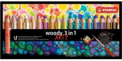 STABILO ARTY Woody 3 az 1-ben 18 darabos vegyes színű krétaceruza