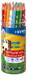 LYRA Színes ceruza LYRA Groove Slim háromszögletű vékony műanyag pohárban 48 db-os - rovidaruhaz