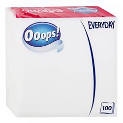 Ooops! Szalvéta OOOPS! Everyday 1 rétegű 100 lapos 33x33 cm fehér - rovidaruhaz
