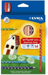 LYRA Színes ceruza LYRA Groove Slim háromszögletű 36 db/készlet+hegyező - rovidaruhaz