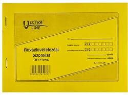 VECTRALINE Nyomtatvány anyag kivételezési bizonylat VECTRALINE 25x4 8 tételes