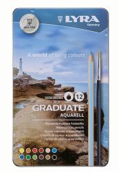LYRA Színes ceruza LYRA Graduate Aquarell hatszögletű fémdoboz 12 db/készlet - rovidaruhaz