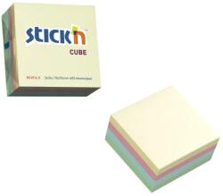 STICK N Öntapadó jegyzettömb STICK`N 76x76mm pasztell mix 400 lap