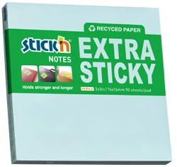 STICK N Öntapadó jegyzettömb STICK`N extra erős 76x76mm újrahasznosított pasztell kék 90 lap - rovidaruhaz