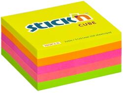 STICK N Öntapadó jegyzettömb STICK`N 51x51mm neon mix 250 lap