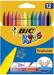 BIC Zsírkréta BIC KIDS PlastiDecor kerek hegyezett 12 színű