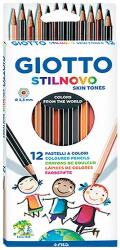 GIOTTO Színes ceruza GIOTTO Stilnovo hatszögletű 12 db/készlet bőr tónusú színek