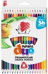 ICO Színes ceruza ICO Süni Duo háromszögletű kétvégű 18 színű - rovidaruhaz