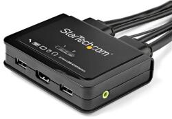 StarTech 2-Port HDMI KVM Switch with Built-In Cables - USB 4K 60Hz (2-Port HDMI KVM Switch with Built-In)