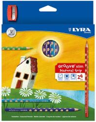 LYRA Színes ceruza LYRA Groove Slim háromszögletű 24 db/készlet+hegyező - rovidaruhaz