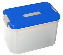 Keter Tároló doboz CURVER műanyag fedővel 14L kék-alumínium ezüst