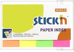STICK N Öntapadó oldaljelölő STICK`N 50x20mm papír neon mix 4x50 lap - rovidaruhaz
