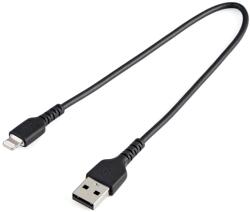 StarTech USB Lightning Töltő/adatkábel Fekete 30cm RUSBLTMM30CMB (RUSBLTMM30CMB)