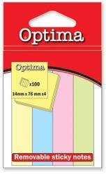 Optima Oldaljelölő OPTIMA papír pasztell 4 szín - rovidaruhaz