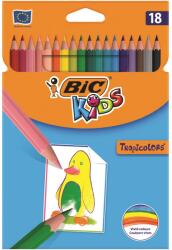 BIC Színes ceruza BIC Kids Tropicolors hatszögletű 18 db/készlet - rovidaruhaz