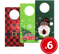 Family Karácsonyi italosüveg kártya - 6 db / csomag - 58686
