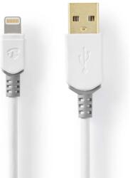 Nedis USB Lightning Töltő/adat Fehér 3m CCBW39300WT30 (CCBW39300WT30)