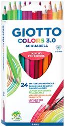 GIOTTO Színes ceruza GIOTTO Colors 3.0 aquarell háromszögletű 24 db/készlet