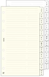 SATURNUS Gyűrűs kalendárium betét SATURNUS L315/F telefonregiszter fehér lapos - rovidaruhaz