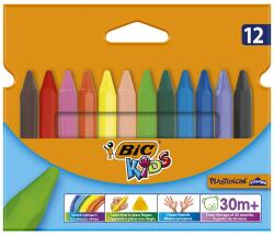 BIC Zsírkréta BIC KIDS PlastiDecor háromszögletű hegyezett 12 színű - rovidaruhaz