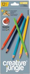 SaKOTA Színes ceruza CREATIVE JUNGLE grey háromszögletű 12 db/készlet
