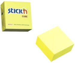 STICK N Öntapadó jegyzettömb STICK`N 76x76mm neon sárga 400 lap - rovidaruhaz