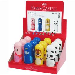 Faber-Castell Hegyező FABER-CASTELL 5835 Faces egylyukú tartályos radírral vegyes minta