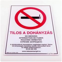 Gungl Dekor Piktogram Tilos a dohányzás! többnyelvű fehér új