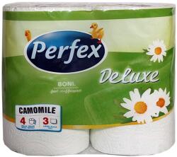Perfex Toalettpapír PERFEX Deluxe 3 rétegű 4 tekercses kamilla - rovidaruhaz