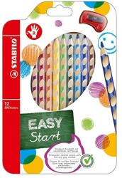 STABILO Színes ceruza STABILO Easycolors háromszögletű jobbkezes 12db/készlet - rovidaruhaz