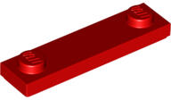 LEGO® 41740c5 - LEGO piros lap 1 x 4 méretű, 2 bütyökkel, peremmel (41740c5)