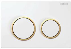 Geberit Clapeta de actionare Geberit Omega20 alb/inele aurii (115.085.KK.1)