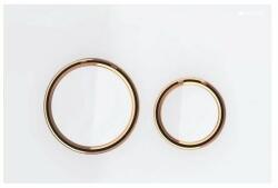 Geberit Clapeta de actionare Geberit Sigma21 sticla alb cu inel rose gold (115.650.SI.1) - neakaisa