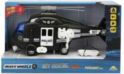 Maxx Wheels Elicopter de politie cu lumini si sunete, Maxx Wheels, 1: 16, Negru