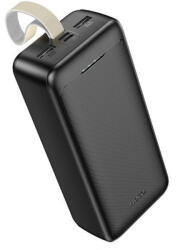 hoco. Baterie externa Hoco - Power Bank Smart (J111B) - 2x USB, Type-C, Micro-USB, with LED for Battery Check and Lanyard, 2A, 30000mAh - Black (KF2314351) - pcone