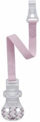 NIP Lant cu carlig de prindere pentru suzete, banda textila, 0+ luni, nip 38374, roz Children SafetyCare