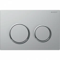 Geberit Omega20 nyomólap két öblítéshez EasytoClean bevonat, Design csíkok, matt króm 115.085. JQ. 1 (115.085.JQ.1)
