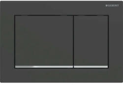 Geberit Omega30 működtetőlap 2 mennyiséges öblítéshez, easy-to-clean, matt fekete/króm 115.080. 14.1 (115.080.14.1) - szaniteronline