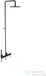 Bugnatese KLINE zuhanyrendszer 22, 5 cm-es esőztetővel és zuhanyszettel, matt fekete 5742CNE (5742CNE)