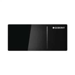 Geberit Omega70 115084SJ1 Kétmennyiséges, Fekete üveg Wc nyomólap, öblítés távvezérlő, Omega tartályhoz, gipszkartonba építhető 115.084. SJ. 1